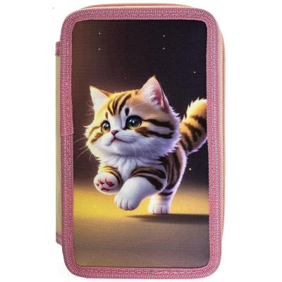 пенал 2-яр. пустий, поліестер, "Kitty", 25304C