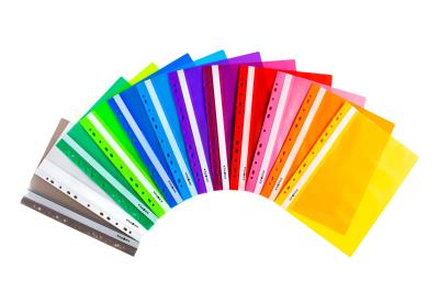 Папка-швидкозшивач Knopka з прозорим верхом А4 з перфорацією, фактура "глянець", жовта Папка-швидкозшивач Knopka з прозорим верхом А4 з перфорацією, фактура "глянець", жовта