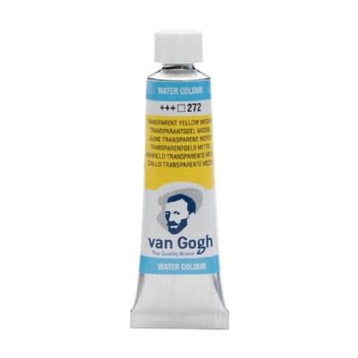 Краска акварельная Van Gogh (272), Прозрачный желтый средний, туба 10 мл, Royal Talens Краска акварельная Van Gogh (272), Прозрачный желтый средний, туба 10 мл, Royal Talens