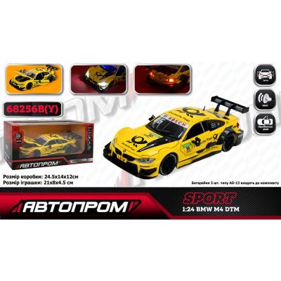 Іграшка машина мет. АВТОПРОМ арт. 68256B(Y) (12шт) 1:24 BMW M4 DTM, батар,світло,звук,відкр.двері,ко