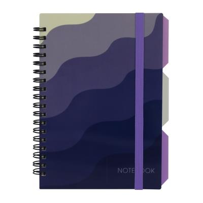 Блокнот "DESIGN 34", B6, пластикова обкл., спіраль, з розділювачами., 100 арк., клітинка