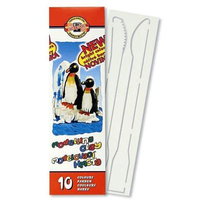 Пластилин "Пингвины", стеки, карт. уп., 200г., 10цв.