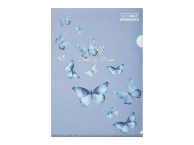 Папка-кутик, ARABESKI, А4, матовий напівпрозорий пластик, синій електрик