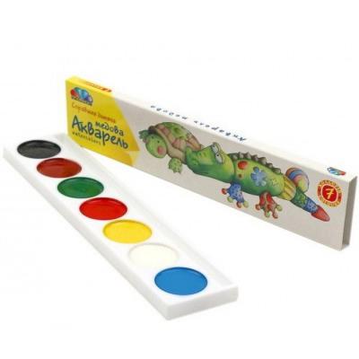 Акварель медова н/с, 7 кол. з пензлем, "Улюблені іграшки" Акварель медова н/с, 7 кол. з пензлем, "Улюблені іграшки"