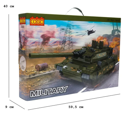 Конструктор "Армія" (784 елм.) Танк / COGO