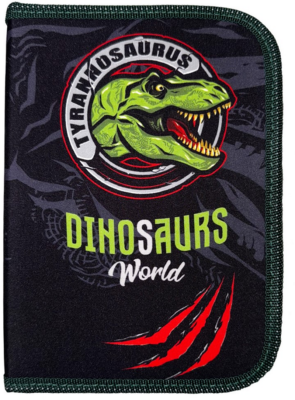 пенал 1-яр. пустий, 2 відворота, поліестер, "Dinosaurs World", 24211C пенал 1-яр. пустий, 2 відворота, поліестер, "Dinosaurs World", 24211C