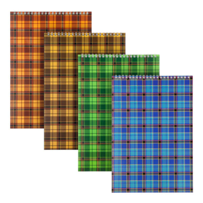 Блокнот на спiралi, А4, 48 арк.,кліт., асорті (1/4/40)