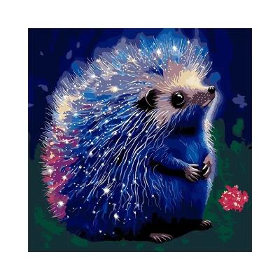 Картина за номерами SANTI "Казковий їжачок", 40*40см, LED підсвітка