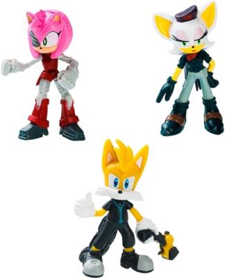 Набор игровых фигурок SONIC PRIME – РЕБЕЛ РУЖ, ТЕЙЛЗ, РАСТИ РОУЗ (3 фигурки, 6,5 cm)