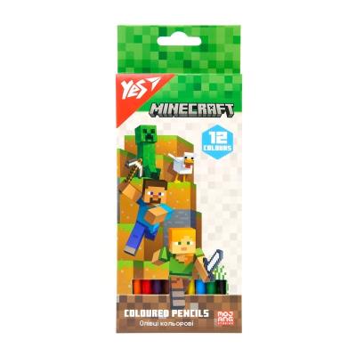 Олівці кольорові Yes 12 кол. "Minecraft"