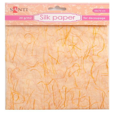 Шелковую бумагу для декупажа "SANTI" 50х70см, 1 лист желтый 952731 Шелковую бумагу для декупажа "SANTI" 50х70см, 1 лист желтый 952731