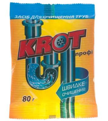 Засіб для прочищення труб Krot, порошок, 80 г