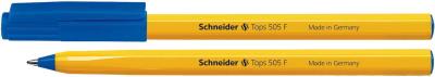 Ручка кулькова Schneider, TOPS 505 F, 0,5 мм, корпус помаранчевий, чорнило синє, S150503, (50/1000)