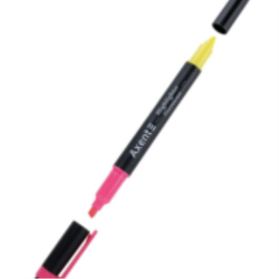Маркер двухсторонний на водной основе Highlighter Dual, 2-4 мм, клиновидный, розово-желтый, 2534-10-А (1/12/144)