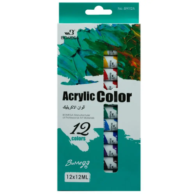 Набір фарб акрилових 12 кольорів в тюбиках по 12 мл.+ 4 пензлика + 1 палітра, 7652C, CLASS (1/10/30) Набір фарб акрилових 12 кольорів в тюбиках по 12 мл.+ 4 пензлика + 1 палітра, 7652C, CLASS (1/10/30)