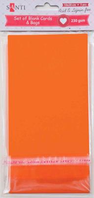 Набір помаранчевих заготовок для листівок Santi, 10 см*20 см, 230 г/м2, 5 шт. (1/1/0/100) Набір помаранчевих заготовок для листівок Santi, 10 см*20 см, 230 г/м2, 5 шт. (1/1/0/100)