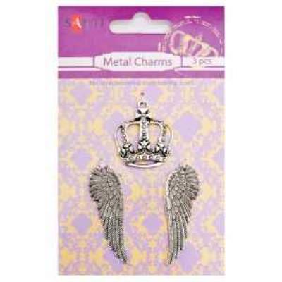 Набір підвісок металевих Santi, «Корона», 3 шт (1/1/0/1008) Набір підвісок металевих Santi, «Корона», 3 шт (1/1/0/1008)