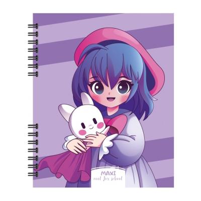 Блокнот В5, пластикова обкл., спіраль, 60 арк., клітинка