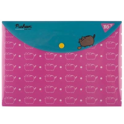 Папка-конверт Yes B5 на кнопці "Pusheen"