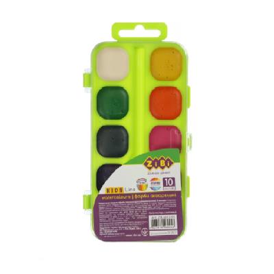 Фарби аквар. 10 кол., пласт./кор. без/п, салатова Фарби аквар. 10 кол., пласт./кор. без/п, салатова