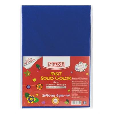 Фетр листковий (поліестер) на клейкій основі, розмір 20х30см, щільність 180г/м2, синій (1 шт) Фетр листковий (поліестер) на клейкій основі, розмір 20х30см, щільність 180г/м2, синій (1 шт)