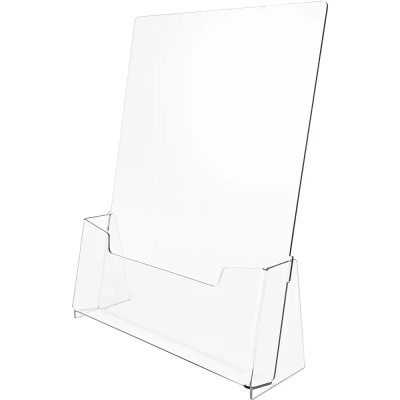 Буклетниця настільна вертикальна для поліграфії, з акрилу формату А4, 210*300мм