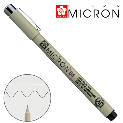 Лінер PIGMA MICRON (0.4), 0,4мм, Чорний, Sakura