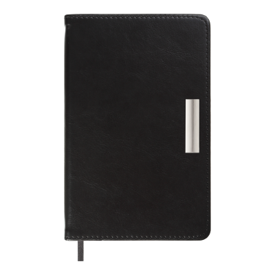 Щоденник датов. 2026 SALERNO, A6, чорний, штуч. шкіра Щоденник датов. 2026 SALERNO, A6, чорний, штуч. шкіра