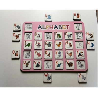 Алфавит Alphabet "Розовая" 29x39