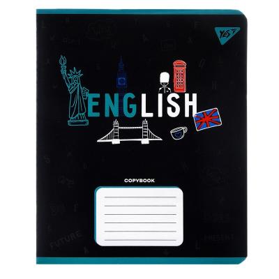 Зошит для записів YES А5/48 лін. АНГЛІЙСЬКА МОВА (Black) виб.гібрид.лак