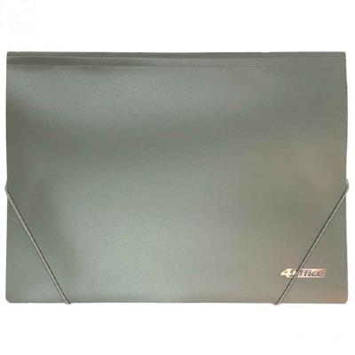 Папка на гумках, А4, PP, сіра, 500мкм, 4OFFICE (1/30/120)