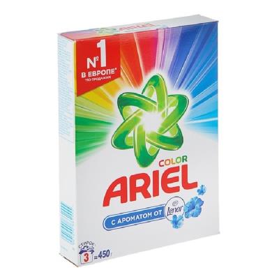 Пральний порошок Ariel, Color Touch of Lenor Fresh, для автоматичного прання, 450 г (1/22)