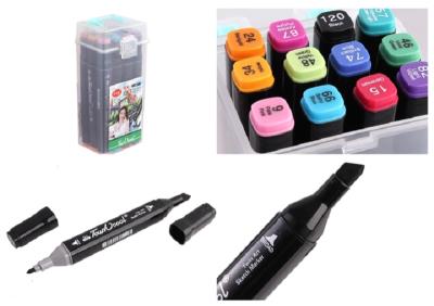 Набір скетч маркерів "TouchCool" скош+тонк, 12кол., пласт. бокс, 12шт/етик.