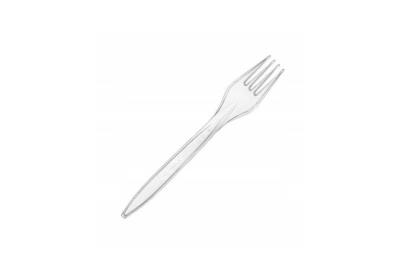 Виделка 18см 100шт прозорі VIP