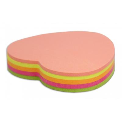 Блок для нотаток з клейким шаром "Серце" 45х50 мм Economix, 80 арк., неон мікс (1) Блок для нотаток з клейким шаром "Серце" 45х50 мм Economix, 80 арк., неон мікс (1)