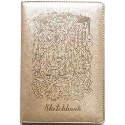 Скетчбук 100г , N9307,Кожзам,А5, 64 аркуші, чисті аркуші