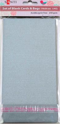 Набор серебристых перламутровых заготовок для открыток Santi, 10 см*20 см, 250 г/м2, 5 шт. Набор серебристых перламутровых заготовок для открыток Santi, 10 см*20 см, 250 г/м2, 5 шт.