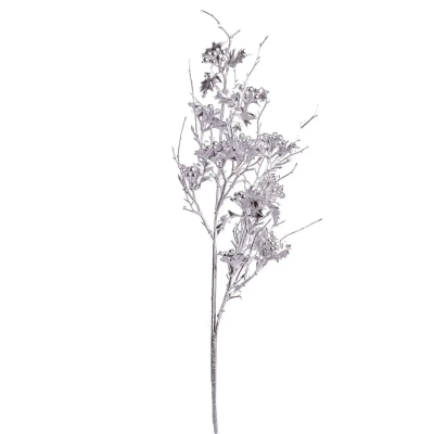 Гілка декоративна Yes! Fun "Гостролист з ягодами" 64см, срібло Гілка декоративна Yes! Fun "Гостролист з ягодами" 64см, срібло