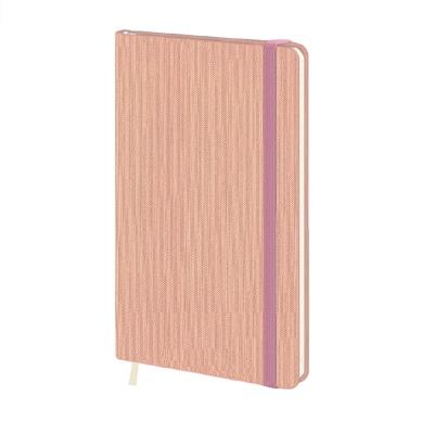 Записная книга А5 (130х202), 128 л., крем, клетка, обкл. балладек Nomad на резинке, розовый