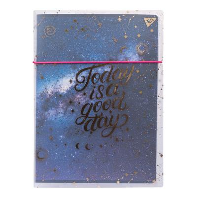 Зошит А4/48 кл. в пластиковій папці з малюнком та фольгою "COSMOS" YES