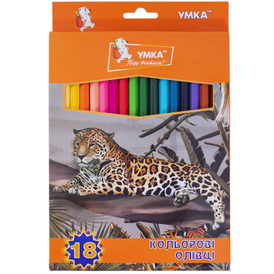 олівці кольорові, 18 кол.,"Тропік", СК47-25, УМКА