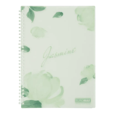 Зошит для записів ARABESKI, B5, 80 арк., клітинка, пластикова обкладинка, м'ятний