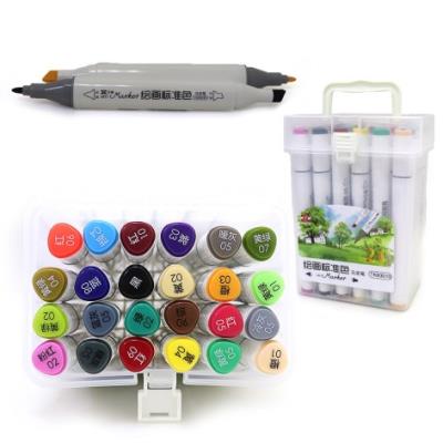 Набір скетч маркер трикутні. двухстор скош / круглий тонкий TY 24шт. пластик контейнер, TK83010-24 Набір скетч маркер трикутні. двухстор скош / круглий тонкий TY 24шт. пластик контейнер, TK83010-24