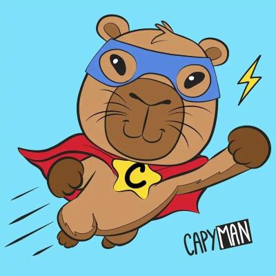 Картина за номерами SANTI "Капібара - Супермен", 25*25см