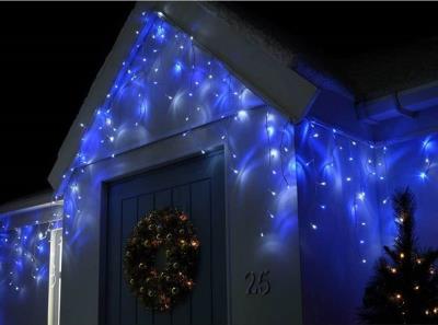 Вул. БАХРОМА 100 LED 5м-0,6м, білий каучук 3,3м,синьо-білий (20)