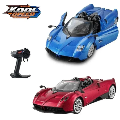 Машинка на радіокеруванні "PAGANI Huayra" на батарейках синя/чер 1;14 (44,5x21,5x18,5 см)/Kool Speed