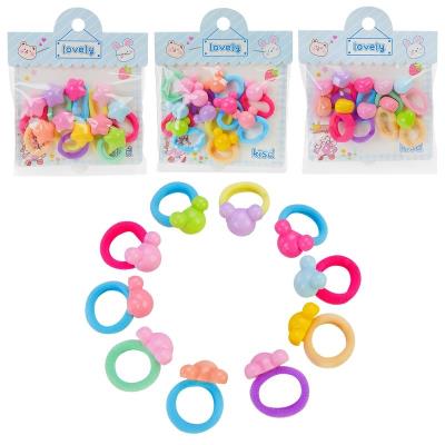 Аксесуари для дівчат арт. CEL-2408 (100шт) 10уп по 10шт резиночки для волосся, мікс 3 планш. 10*10*2см