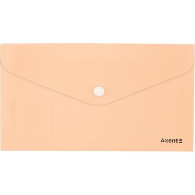 Папка-конверт на кнопке DL, Pastelini, персиковая, 1414-42-A (1/12/360)