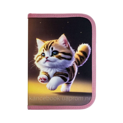 пенал 1-яр. пустий, поліестер, "Kitty", 25004C