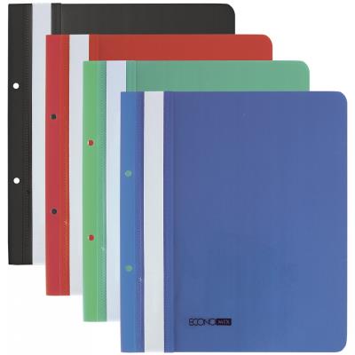 Папка-швидкозшивач А5,Economix з перфор,фактура "глянець" чорна (10/400) Папка-швидкозшивач А5,Economix з перфор,фактура "глянець" чорна (10/400)